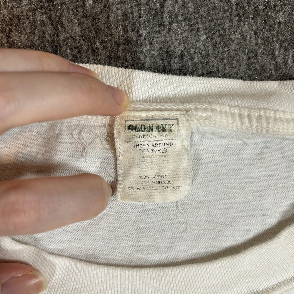 VTG Happy Halloween Old Navy 1995 Shirt Mens "Large" White Single Stitch Y2K - Picture 3 of 7